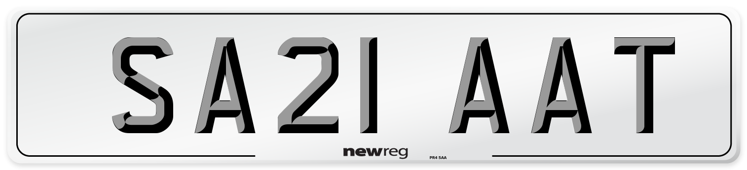 SA21 AAT Number Plate from New Reg